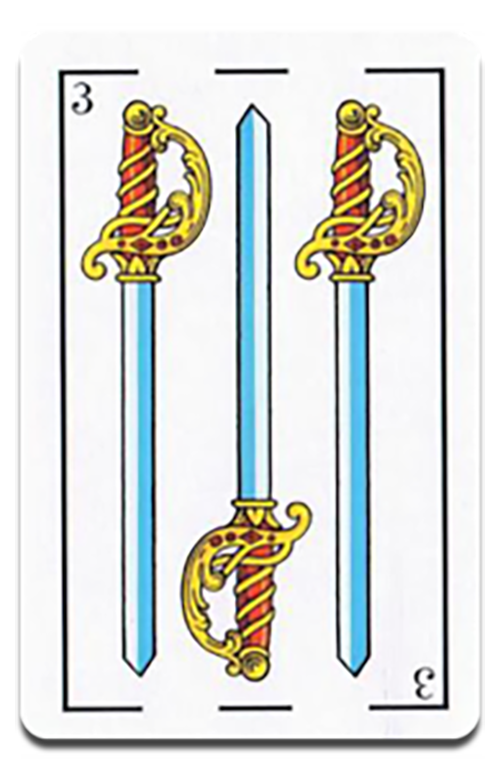 tres espadas significado